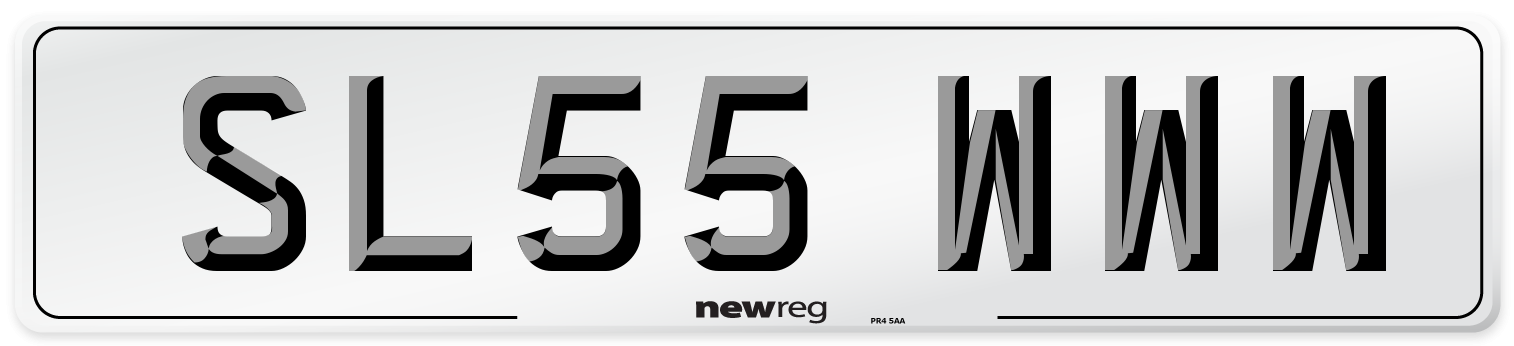 SL55 WWW Number Plate from New Reg